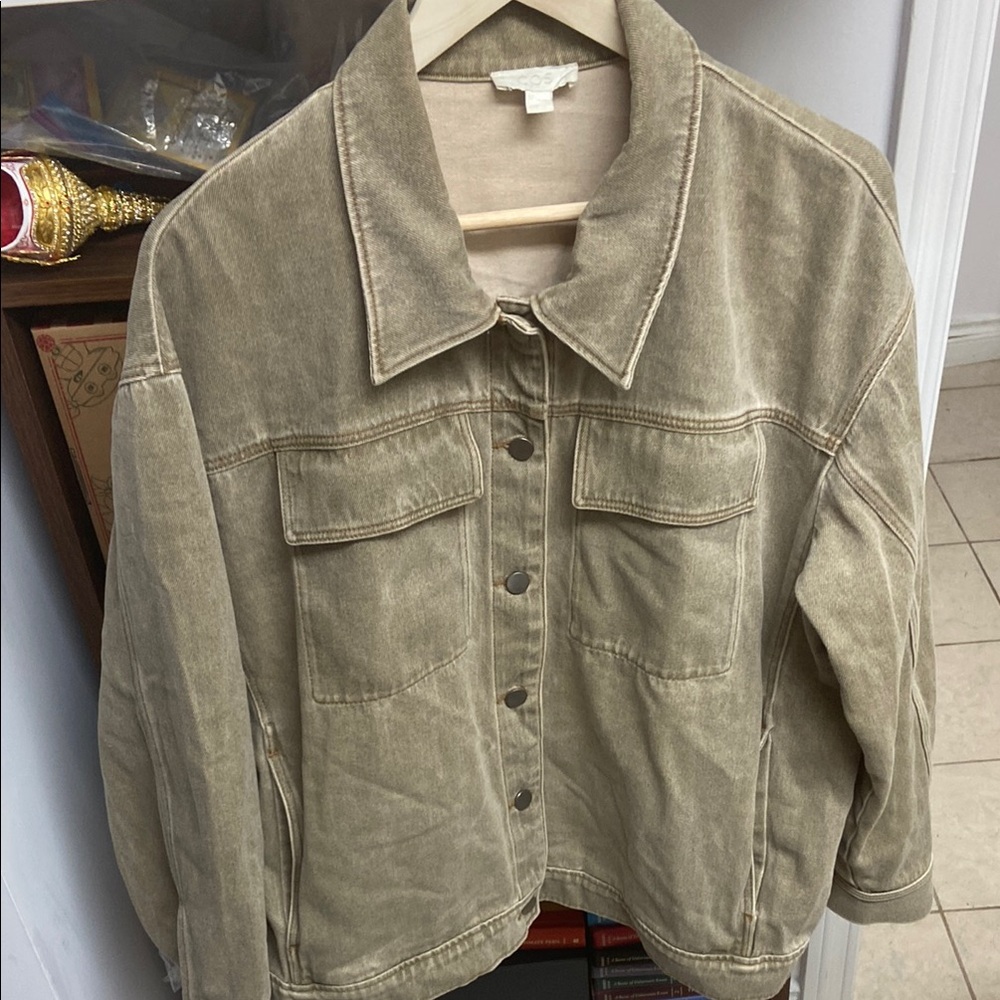 COS Tan Jean Jacket Relaxed Fit Classic Design